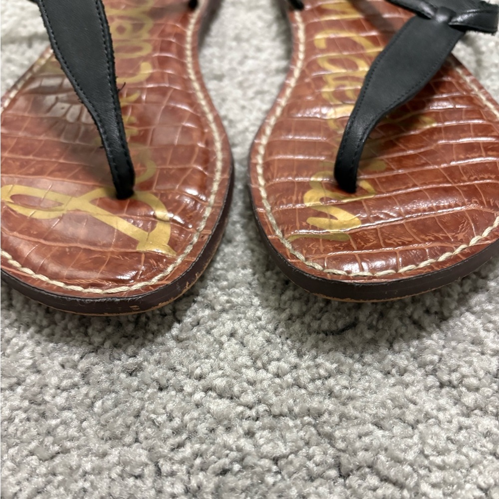 Sam Edelman Gigi Thong T- Strap Sandal - Black - Size 7.5 - Picture 7 of 9